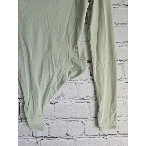 Lululemon Wundermost Ultra-Soft Nulu Square-Neck Long-Sleeve Bodysuit Sage Green - Picture 5 of 9